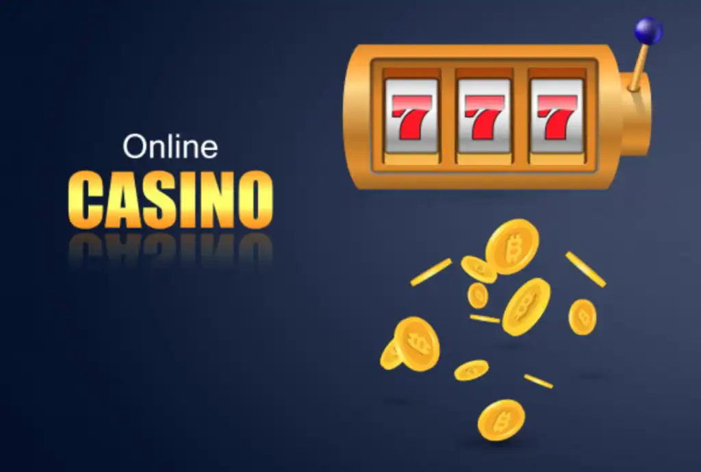 闪耀老虎机屏幕上爆出金币大奖场景